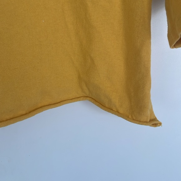 FOREVER 21 DROP SHOULDER CROP TEE - YELLOW - Picture 5 of 8